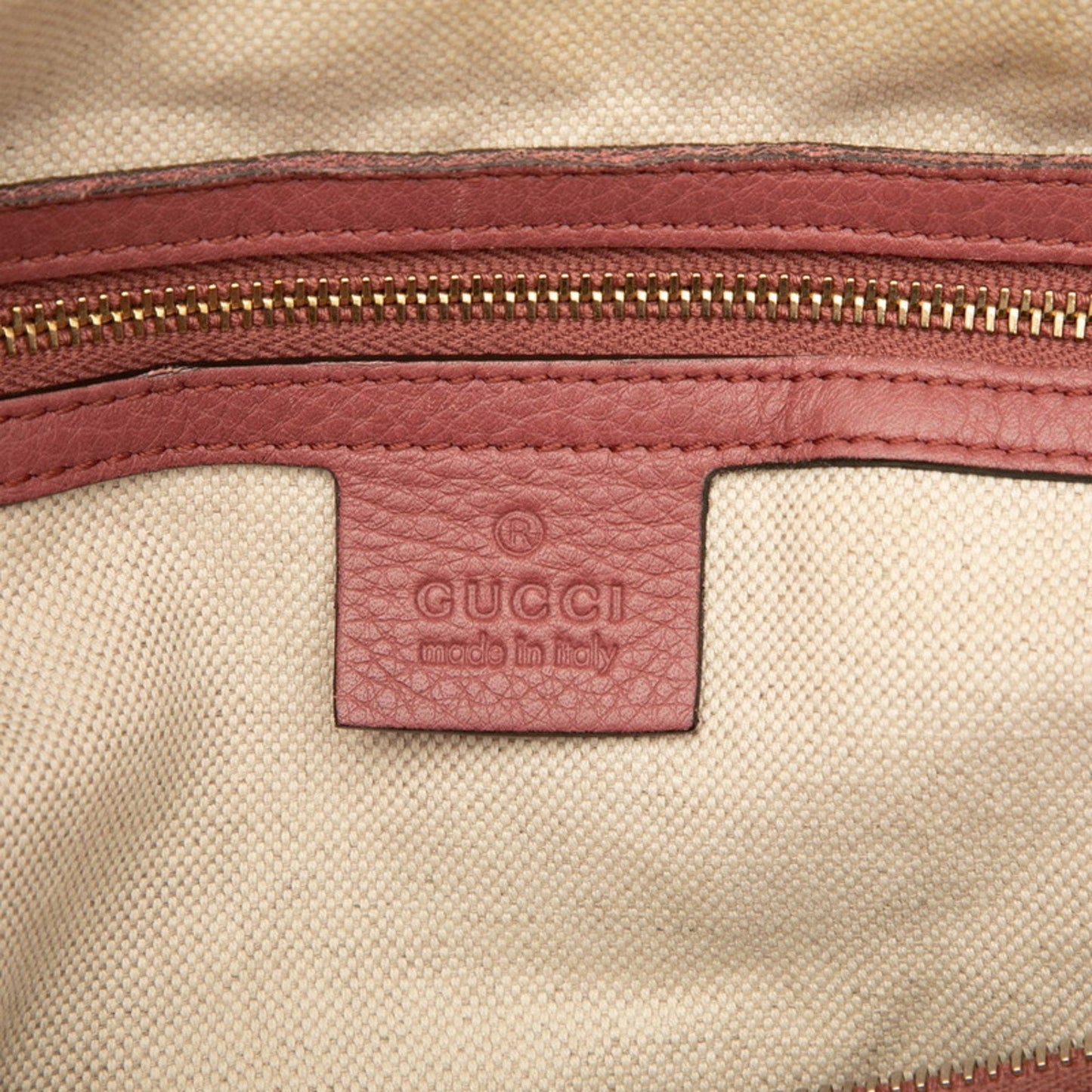 Gucci Pink Canvas Leather Boston Bag Shoulder Bag ( )