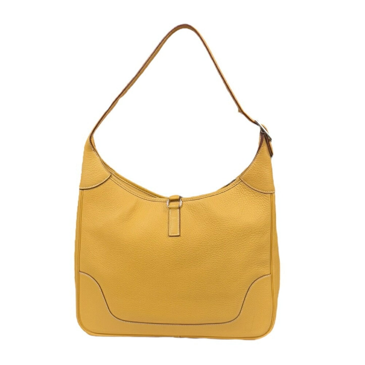 Hermes Trim Yellow Taurillon Clemence Leather Shoulder Bag ( )