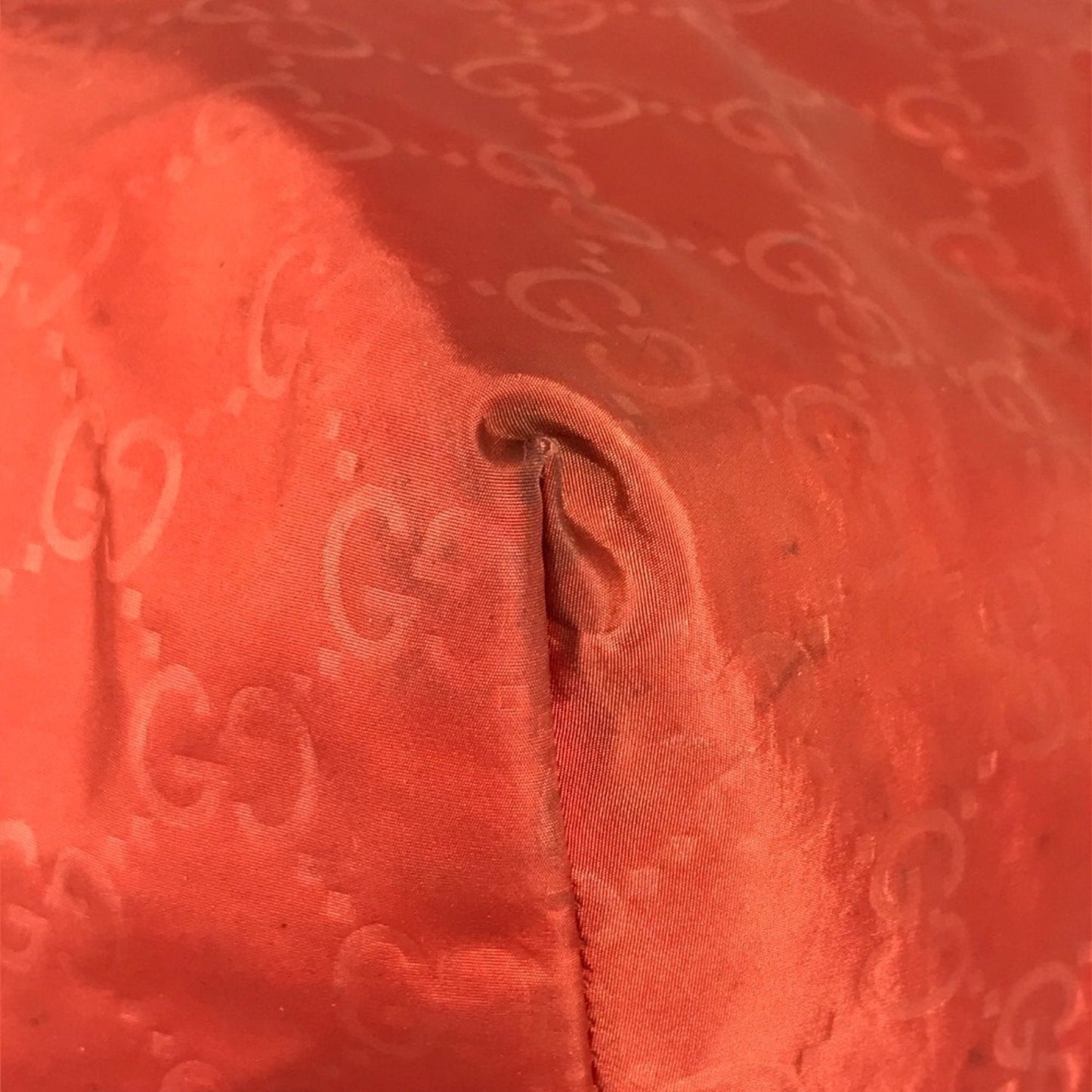Gucci Orange Nylon Handbag Shoulder Bag Tote Bag ( )