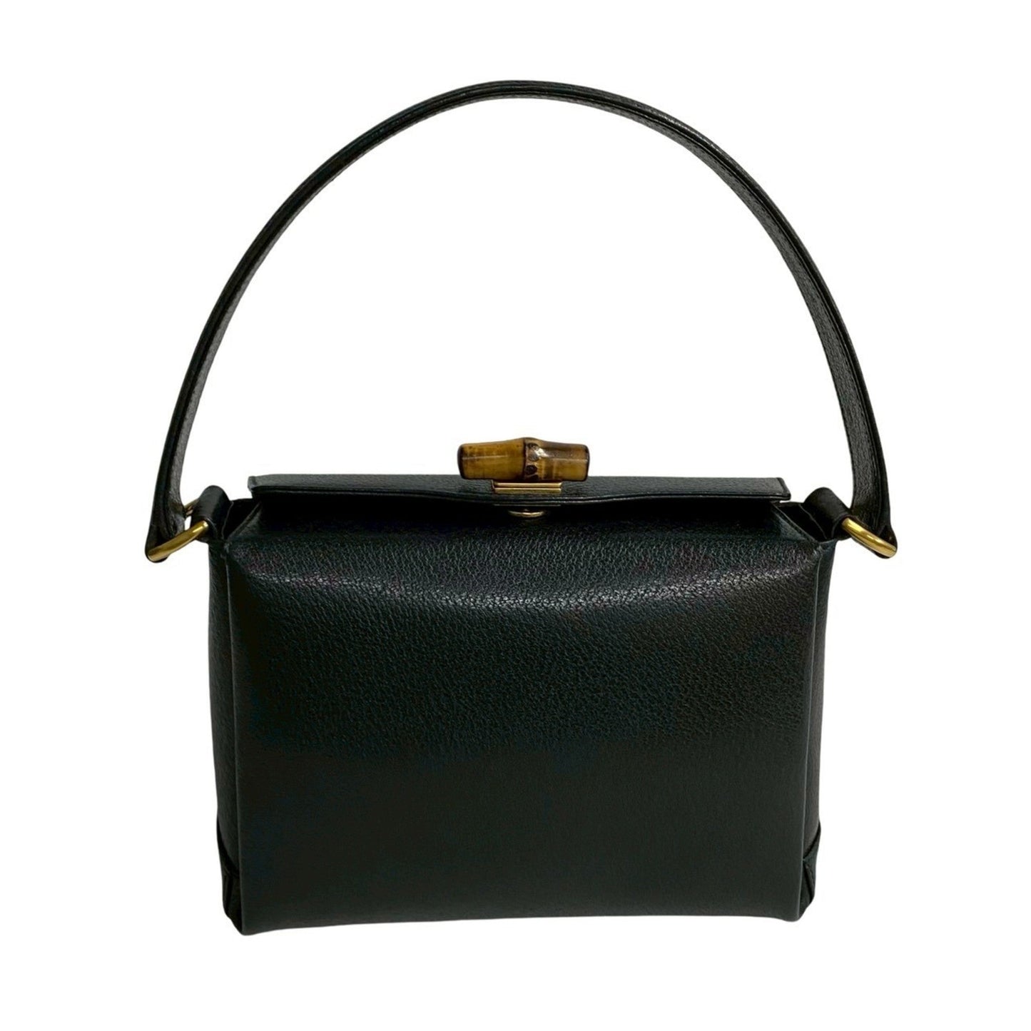 Gucci Black Leather Handbag Tote Bag ( )