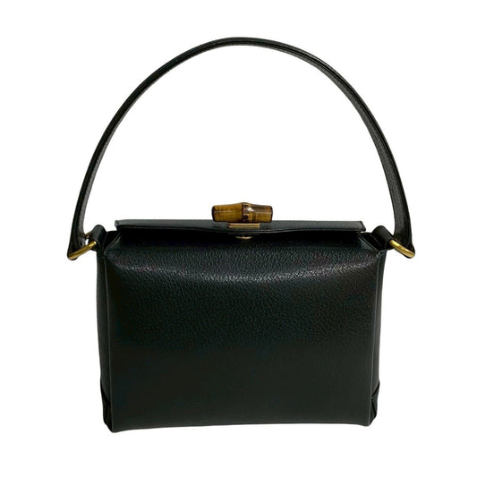 Gucci Black Leather Handbag Tote Bag ( )