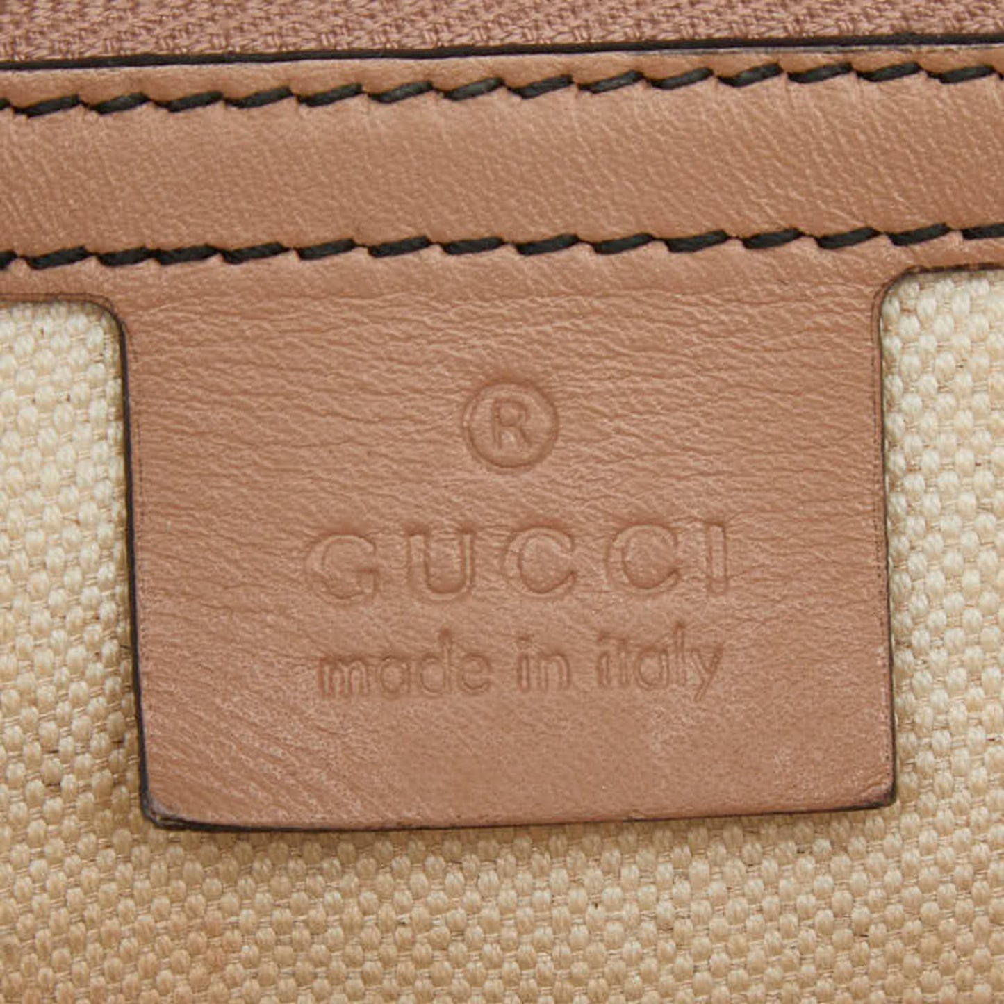 Gucci Gg Canvas Beige Pink Gg Canvas Leather Shoulder Bag ( )