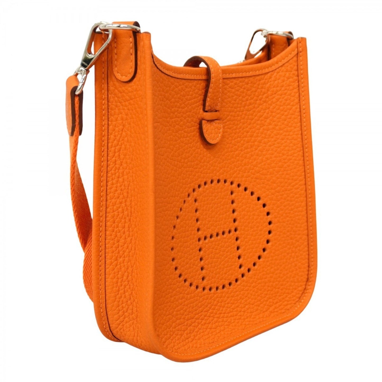 Hermes Orange Taurillon Clemence Leather Shoulder Bag ( )