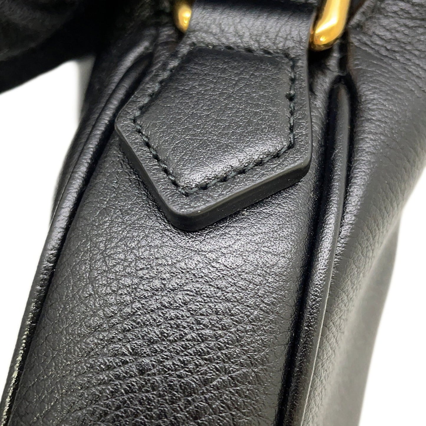 Gucci Beige Black Leather Handbag ( )