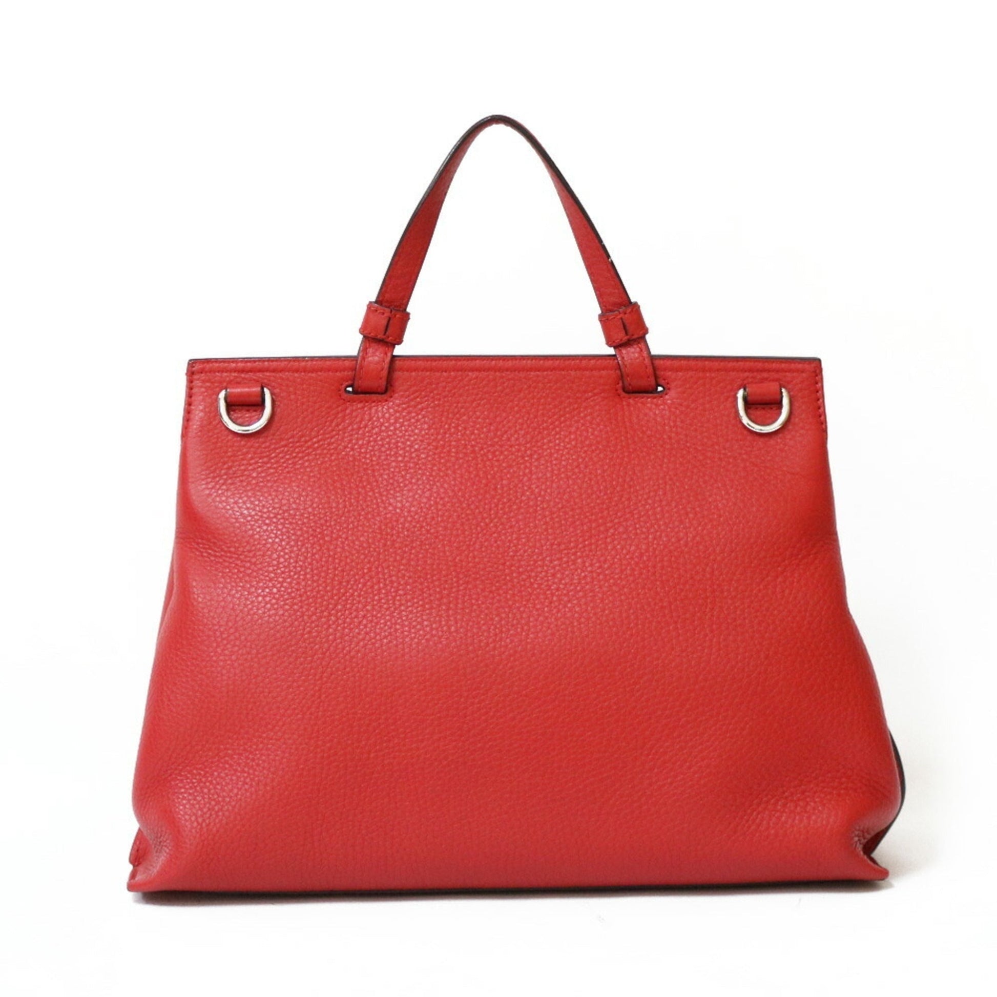 Gucci Bamboo Red Leather Shoulder Bag Style 2