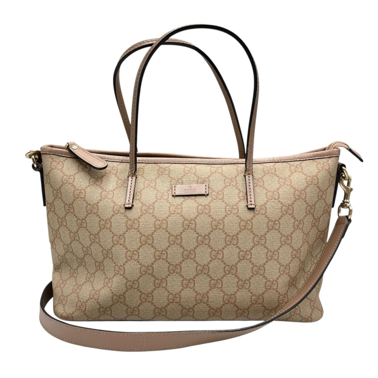 Gucci Beige Gg Supreme Shoulder Bag Tote Bag ( )