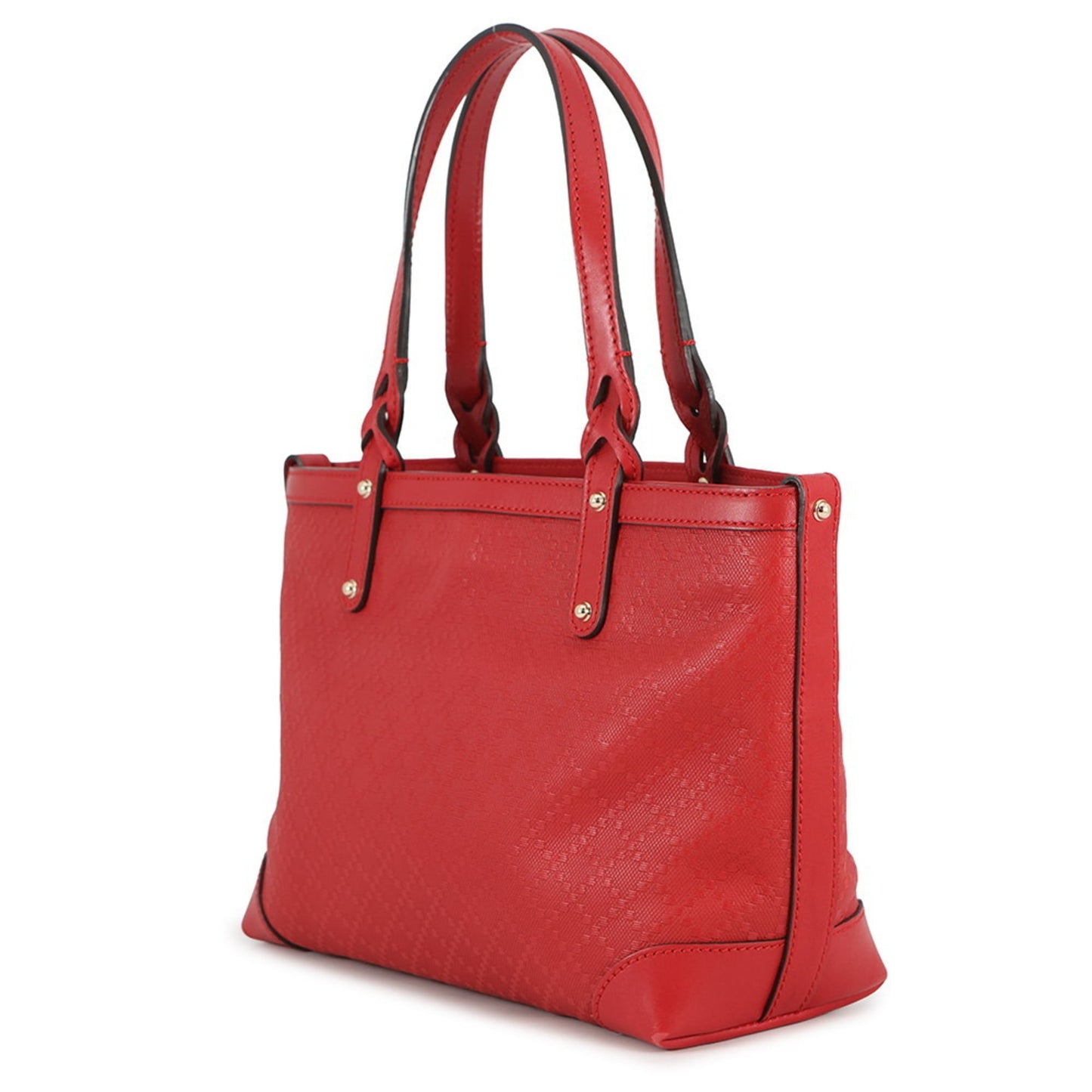 Gucci Red Color Leather Pouch Tote Bag ( )