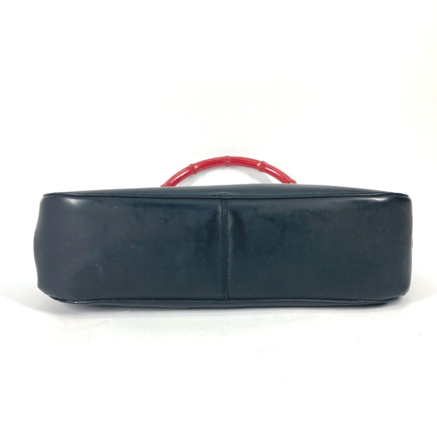 Gucci Black Red Color Leather Handbag Shoulder Bag ( )