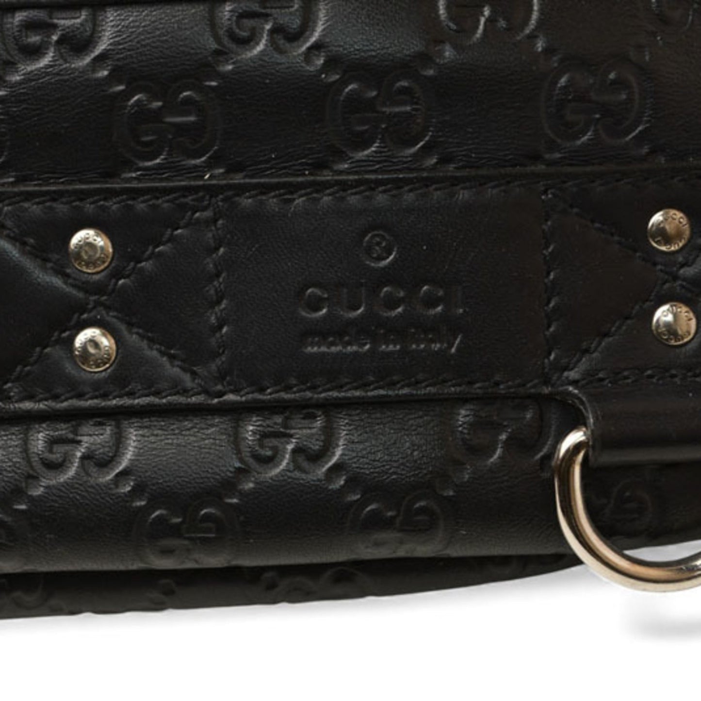 Gucci Navy Red Color Leather Sling Bag ( )