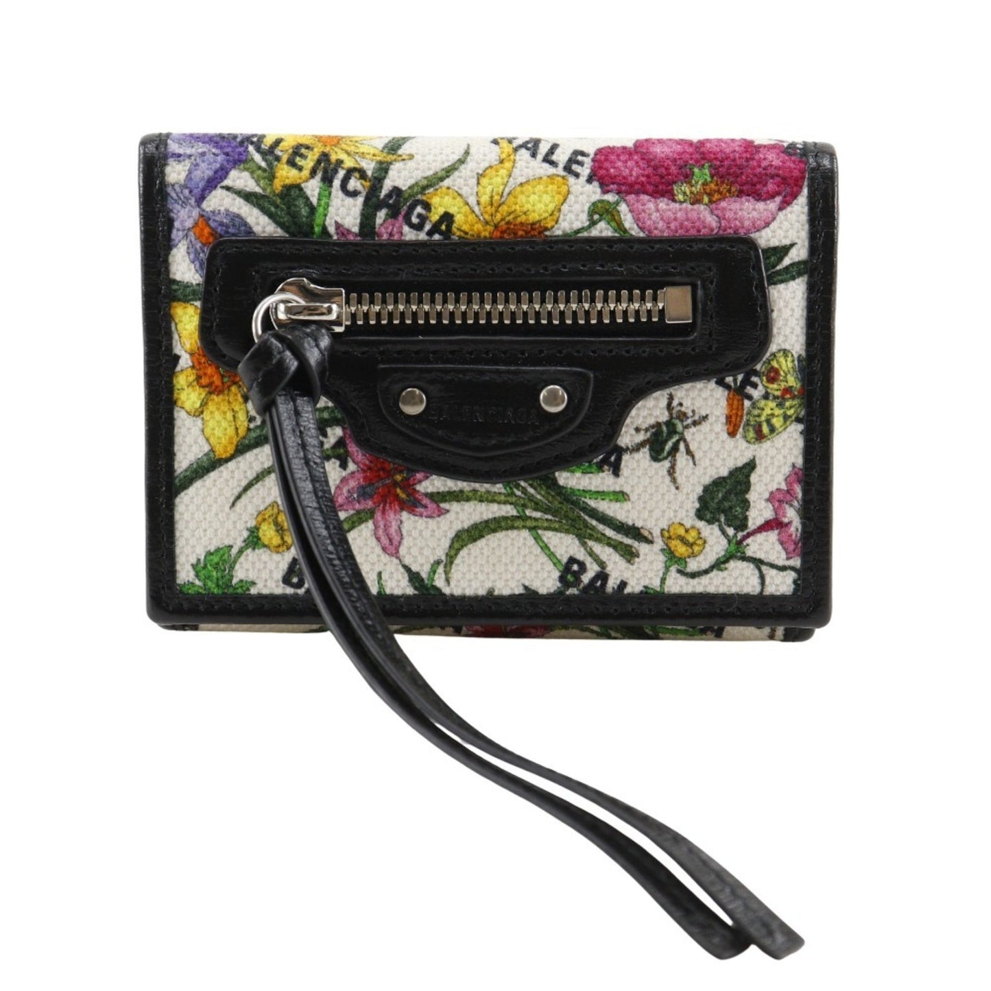 Gucci Black Multi-Color Canvas Wallet (Tri-Fold) ( )