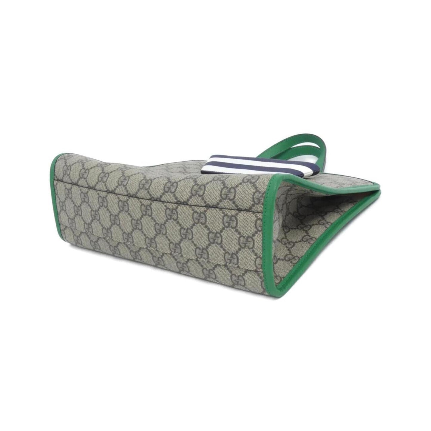 Gucci Beige Green Gg Supreme Canvas Briefcase ( )