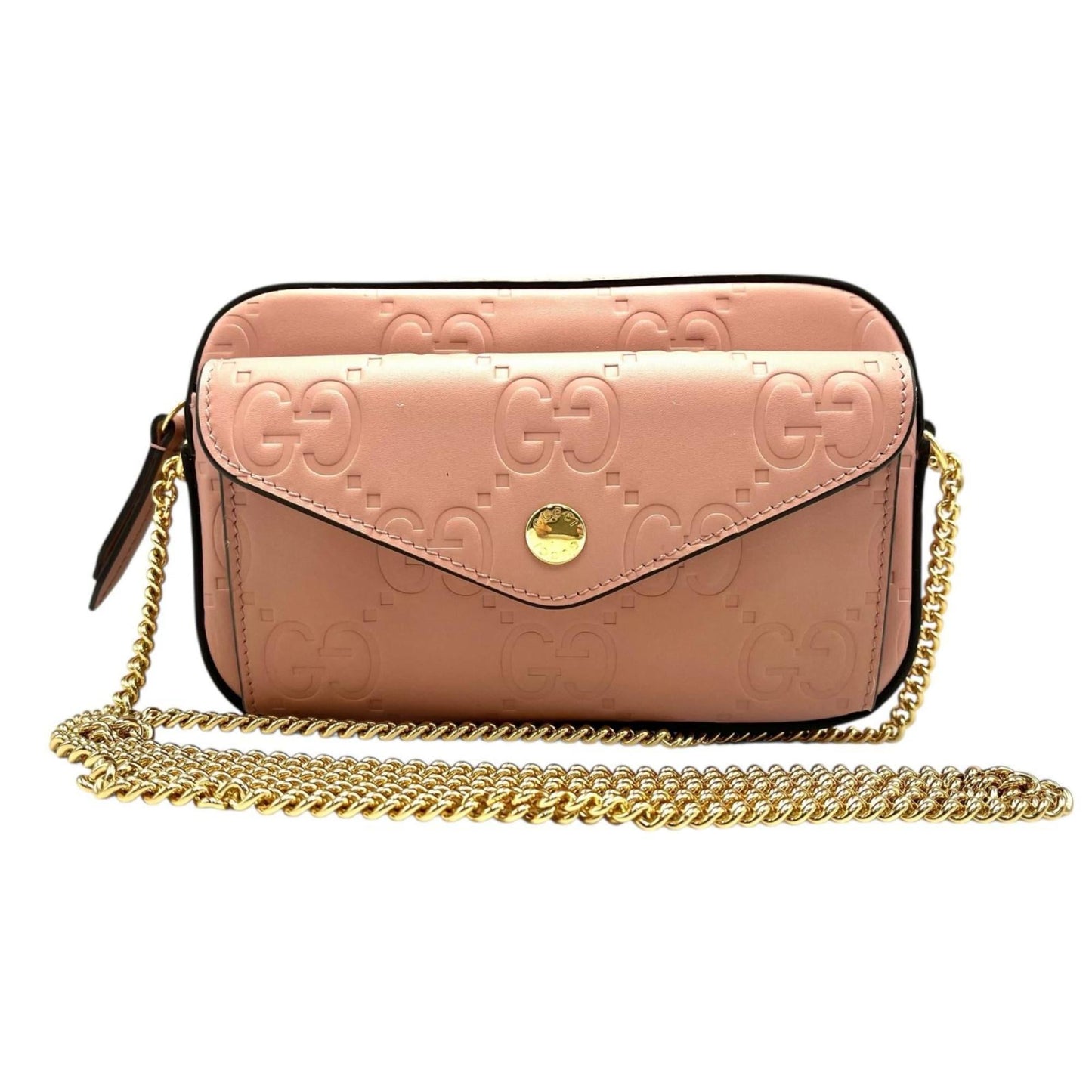 Gucci Pink Leather Shoulder Bag ( )