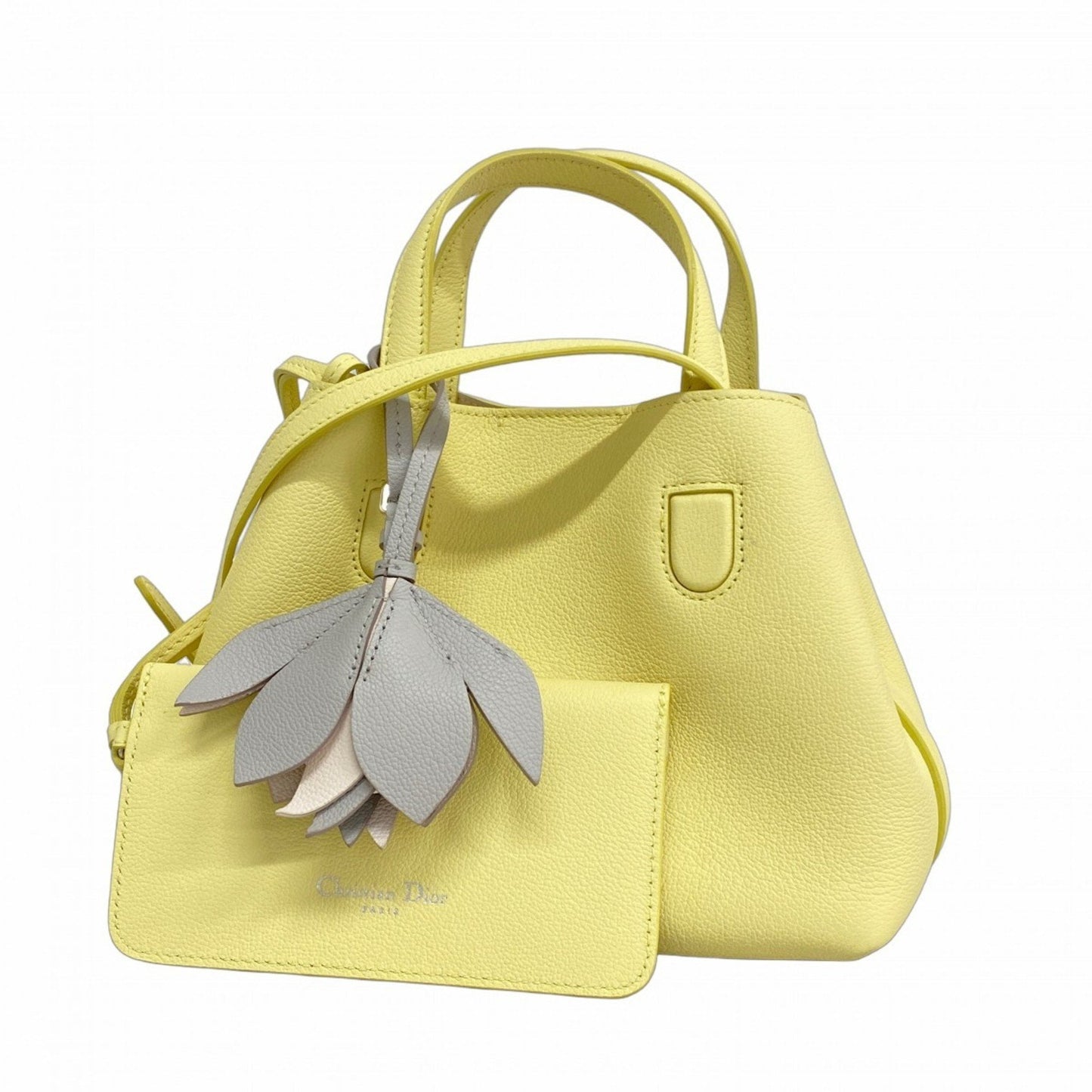 Christian Dior Yellow Leather Handbag ()
