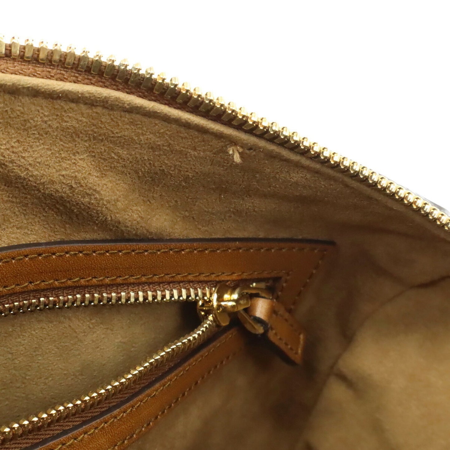 Gucci Beige Brown Gg Supreme Canvas Leather Handbag Shoulder Bag ( )