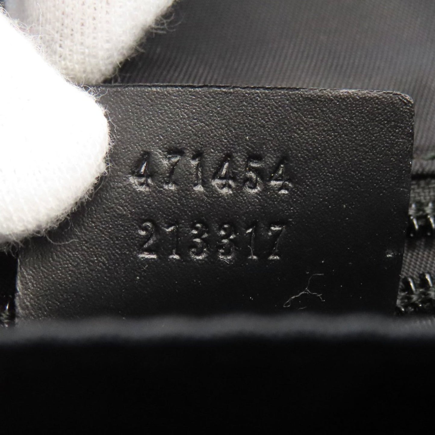 Gucci Sherry Line Black Canvas Shoulder Bag ( )