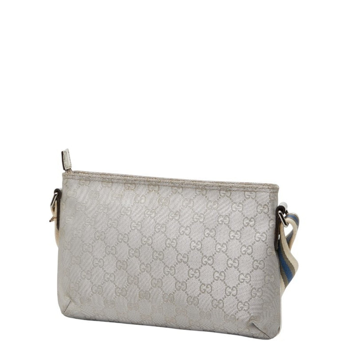 Gucci Gg Canvas Silver Gg Canvas Shoulder Bag ( )