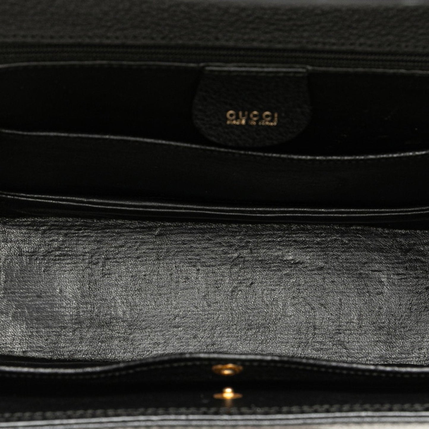Gucci Black Leather Handbag Shoulder Bag ( )