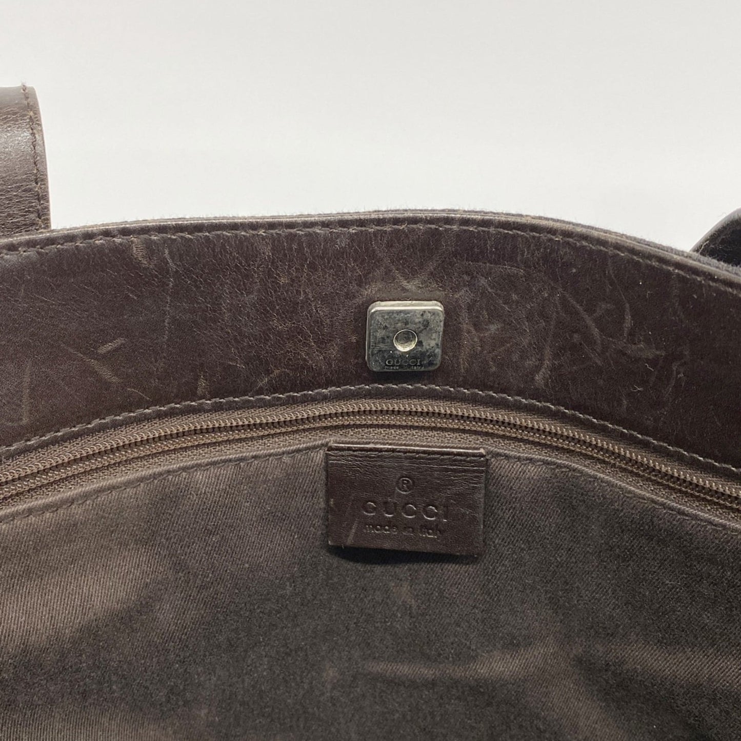 Gucci Brown Denim Tote Bag ( )