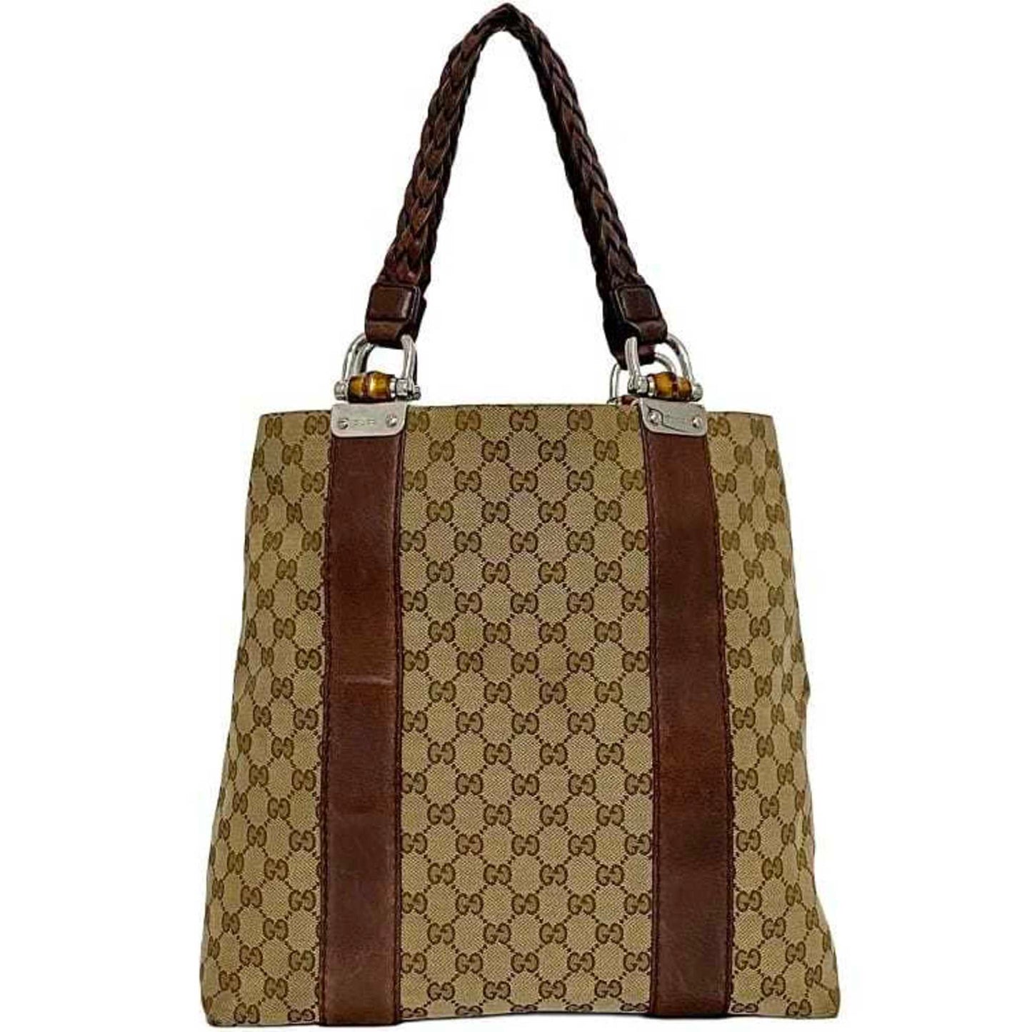 Gucci Leather Canvas Tote