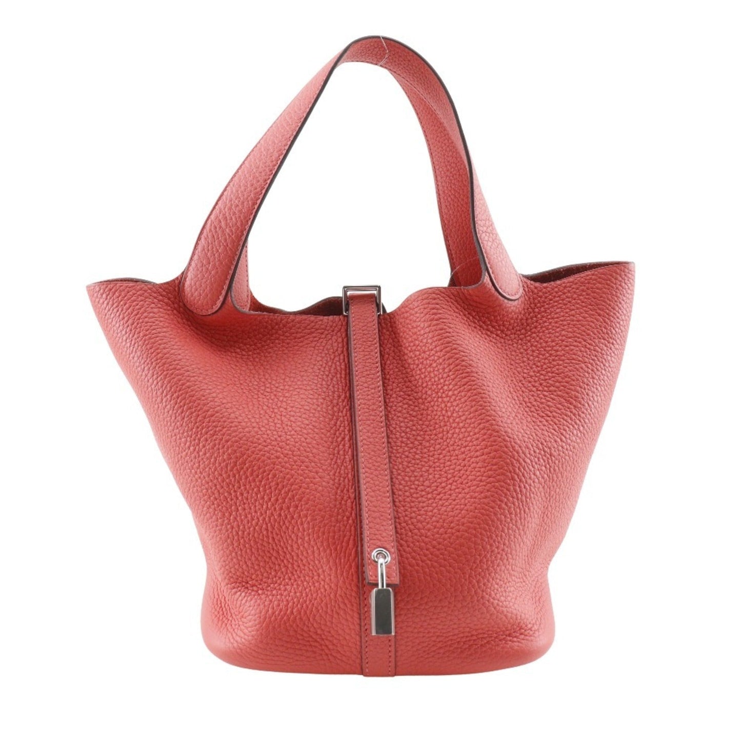 Hermes Red Color Taurillon Clemence Leather Handbag ( )