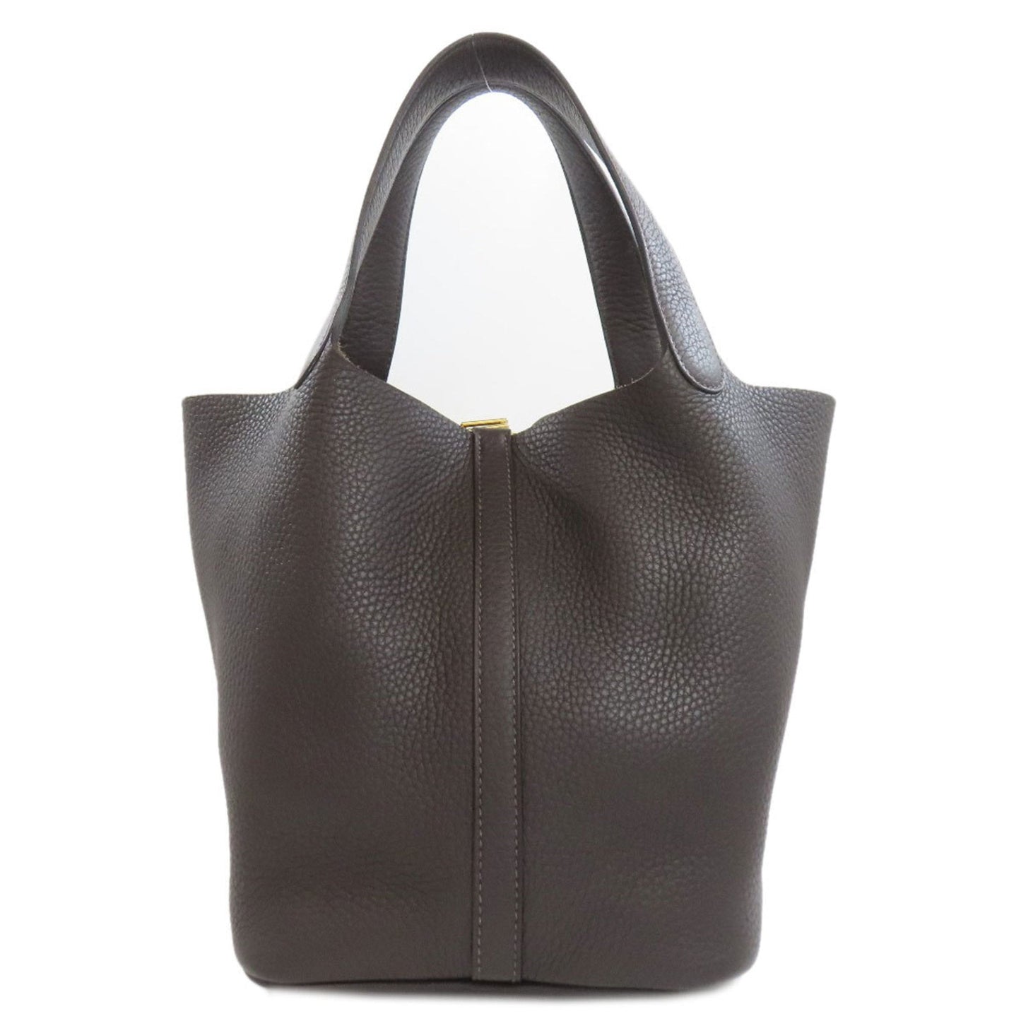 Hermes Picotin Brown Taurillon Clemence Leather Handbag ( )
