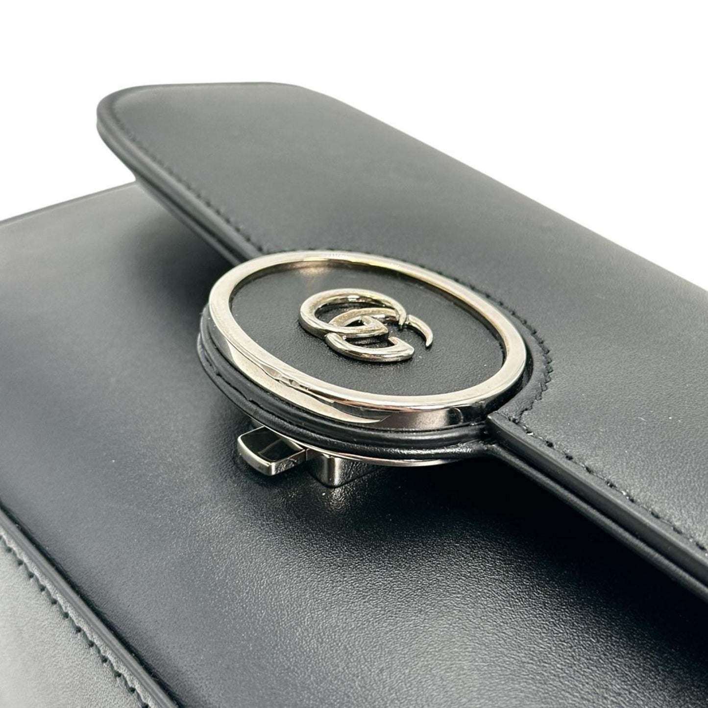 Gucci Black Leather Shoulder Bag ( )