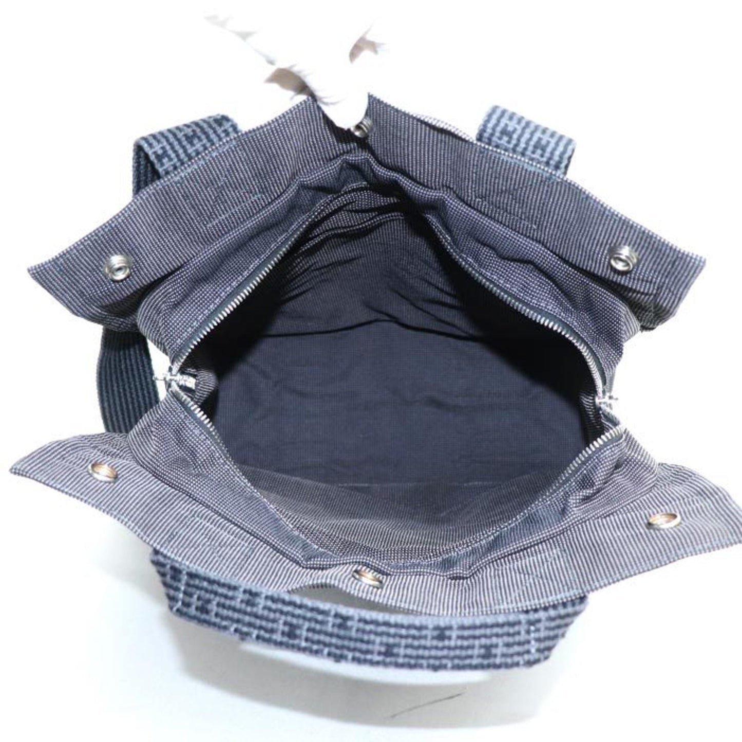 Hermes Gray Canvas Backpack ( )