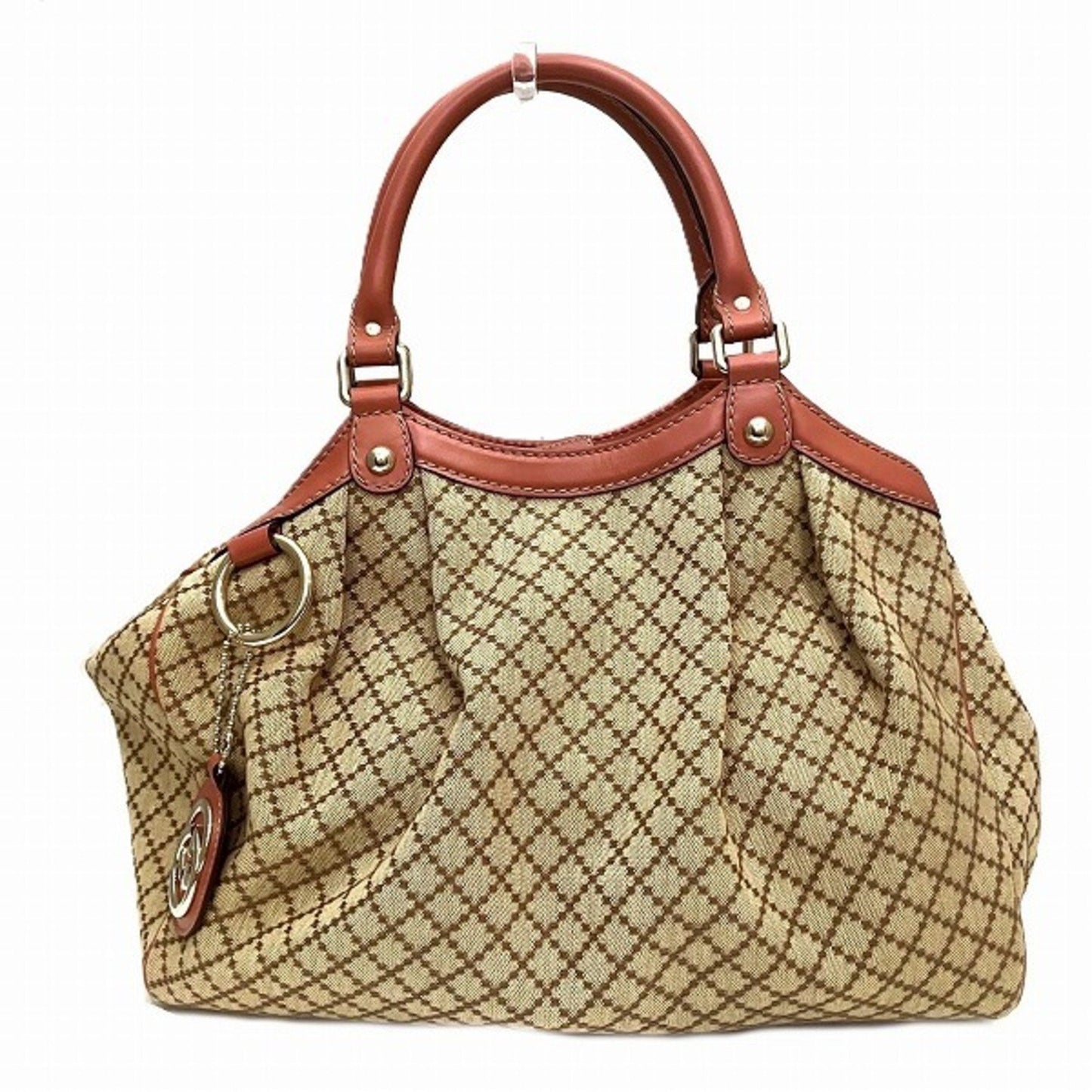 Gucci Leather Canvas Handbag