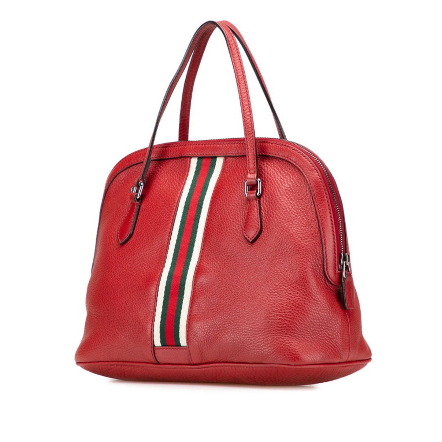 Gucci Red Color Leather Handbag Shoulder Bag ( )