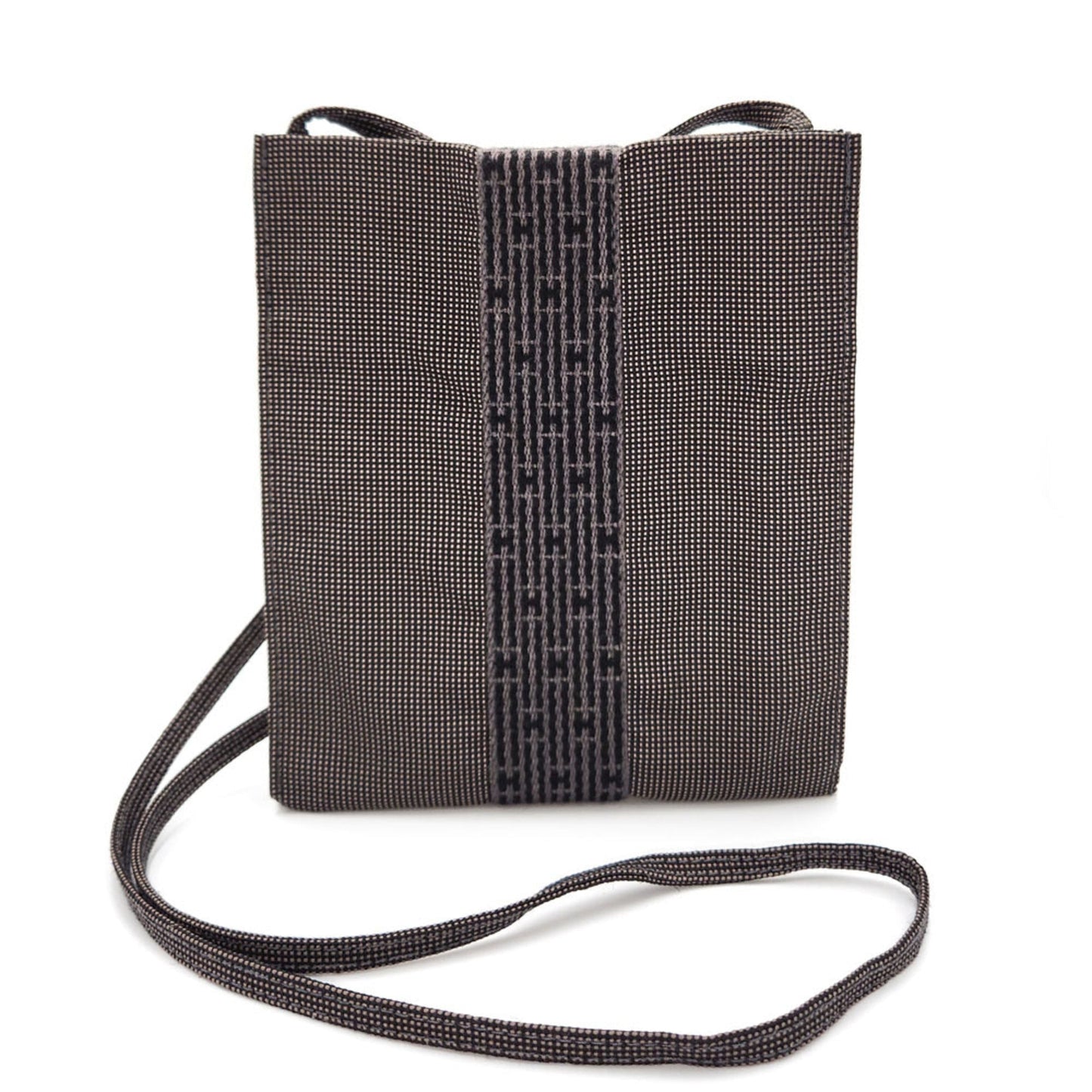 Hermes Her Line Gray Canvas Shoulder Bag ( )