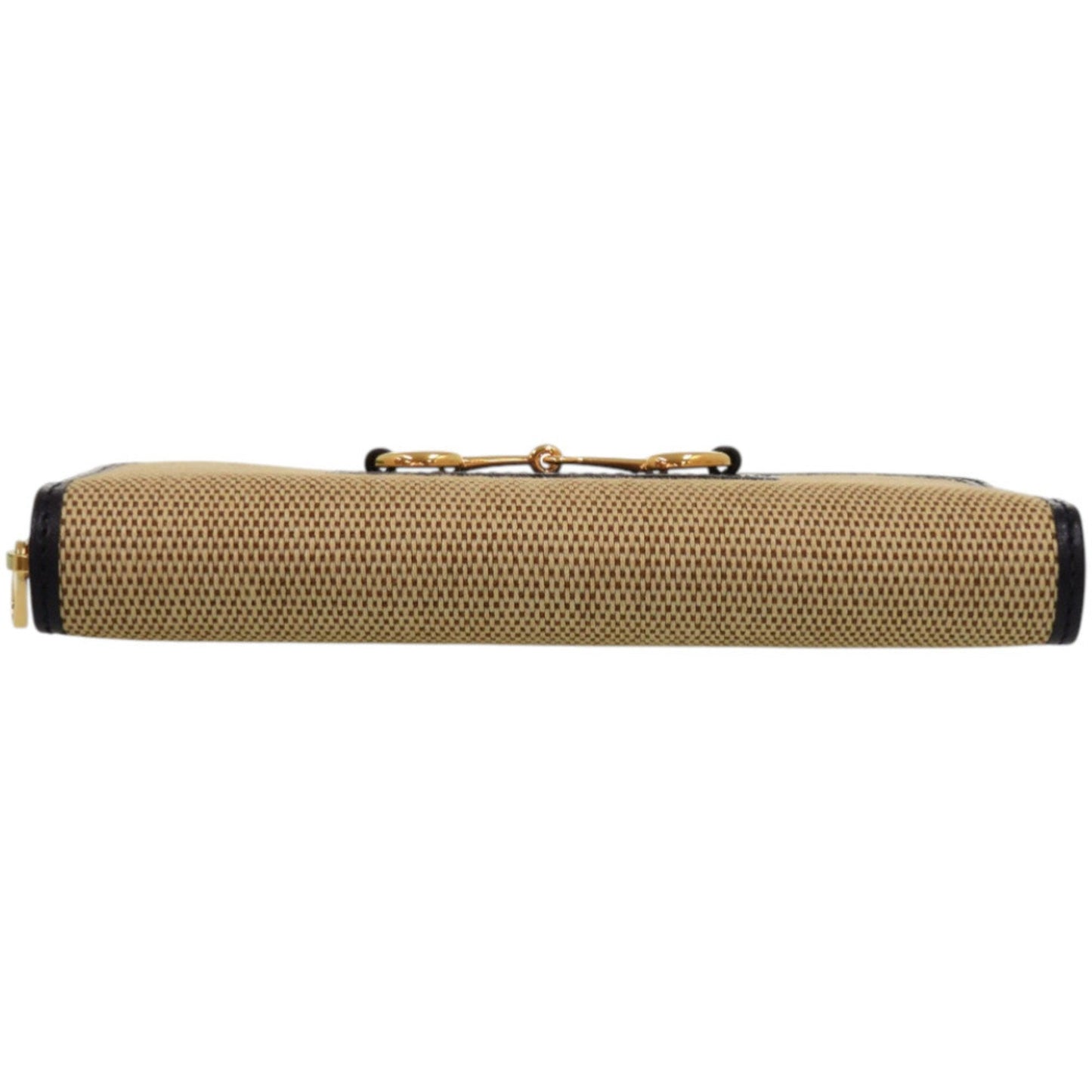Gucci Beige Navy Canvas Leather Long Wallet (Bi-Fold) ( )