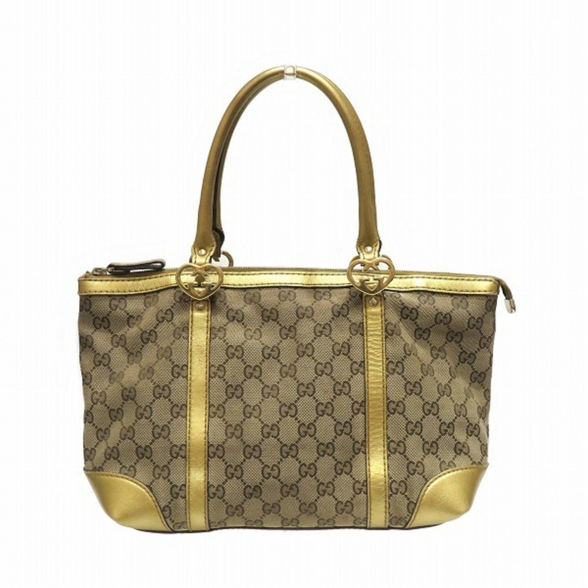 Gucci Leather Canvas Tote