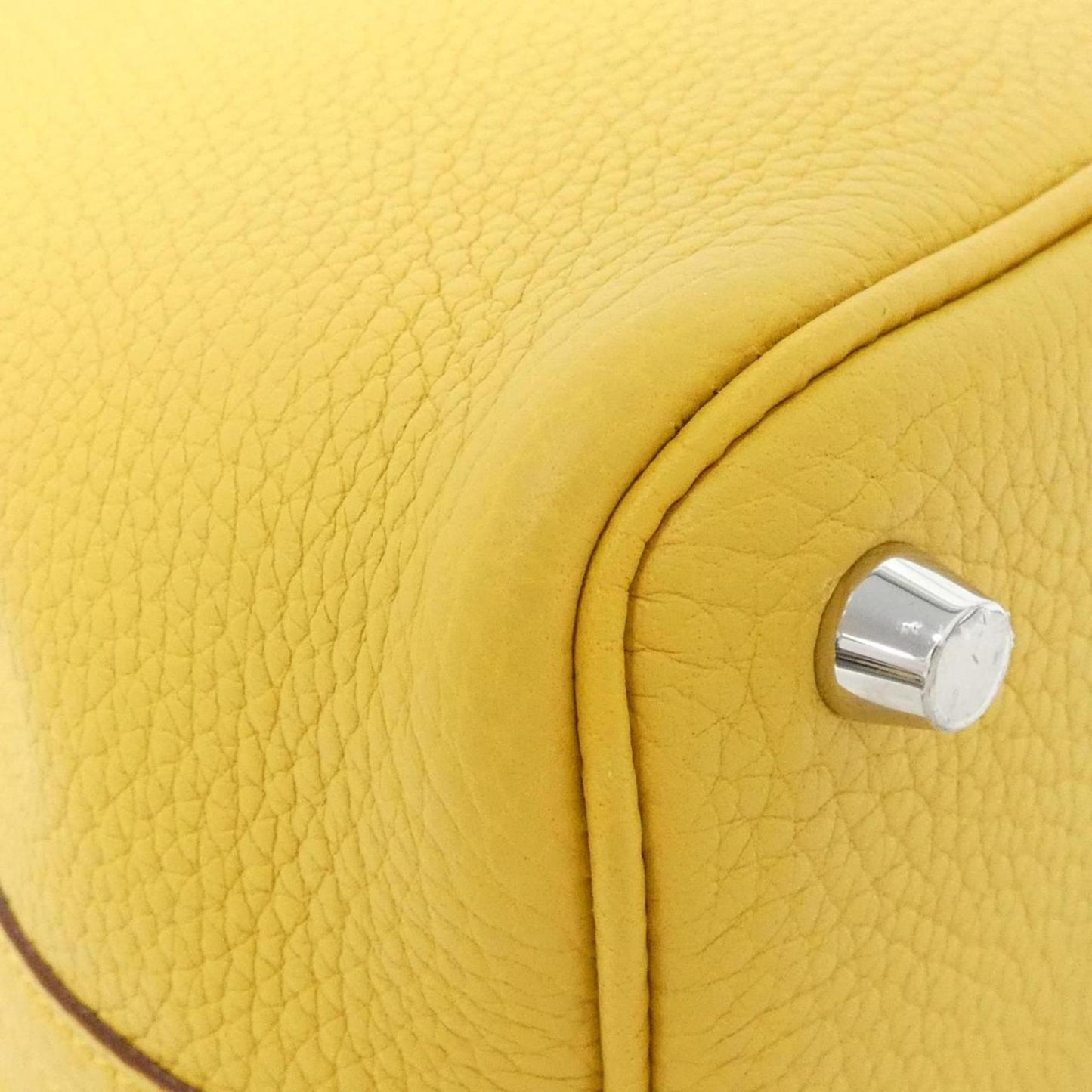 Hermes Picotin Celeste Jaune Taurillon Clemence Leather Swift Leather Handbag ( )