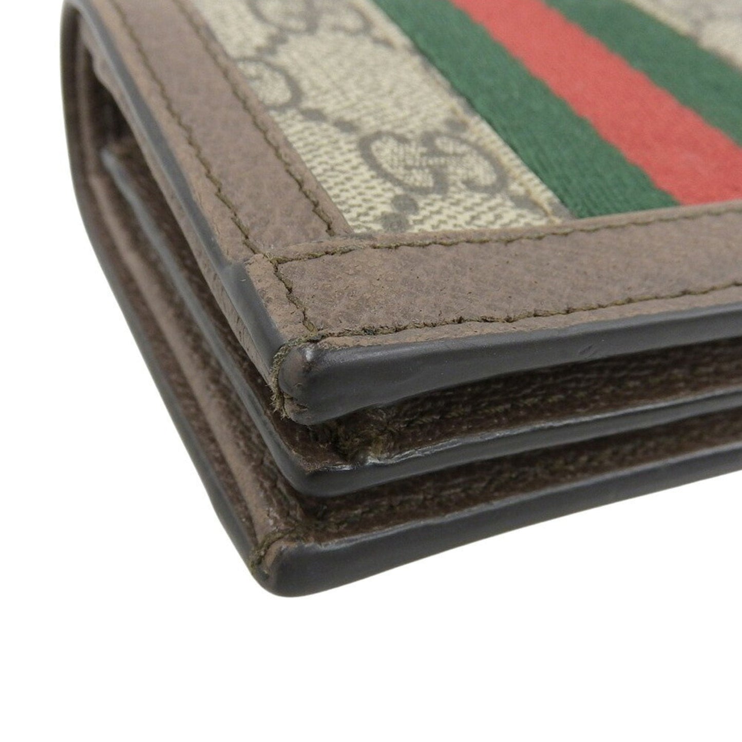 Gucci Ophidia Beige Brown Pvc Wallet (Bi-Fold) ( )