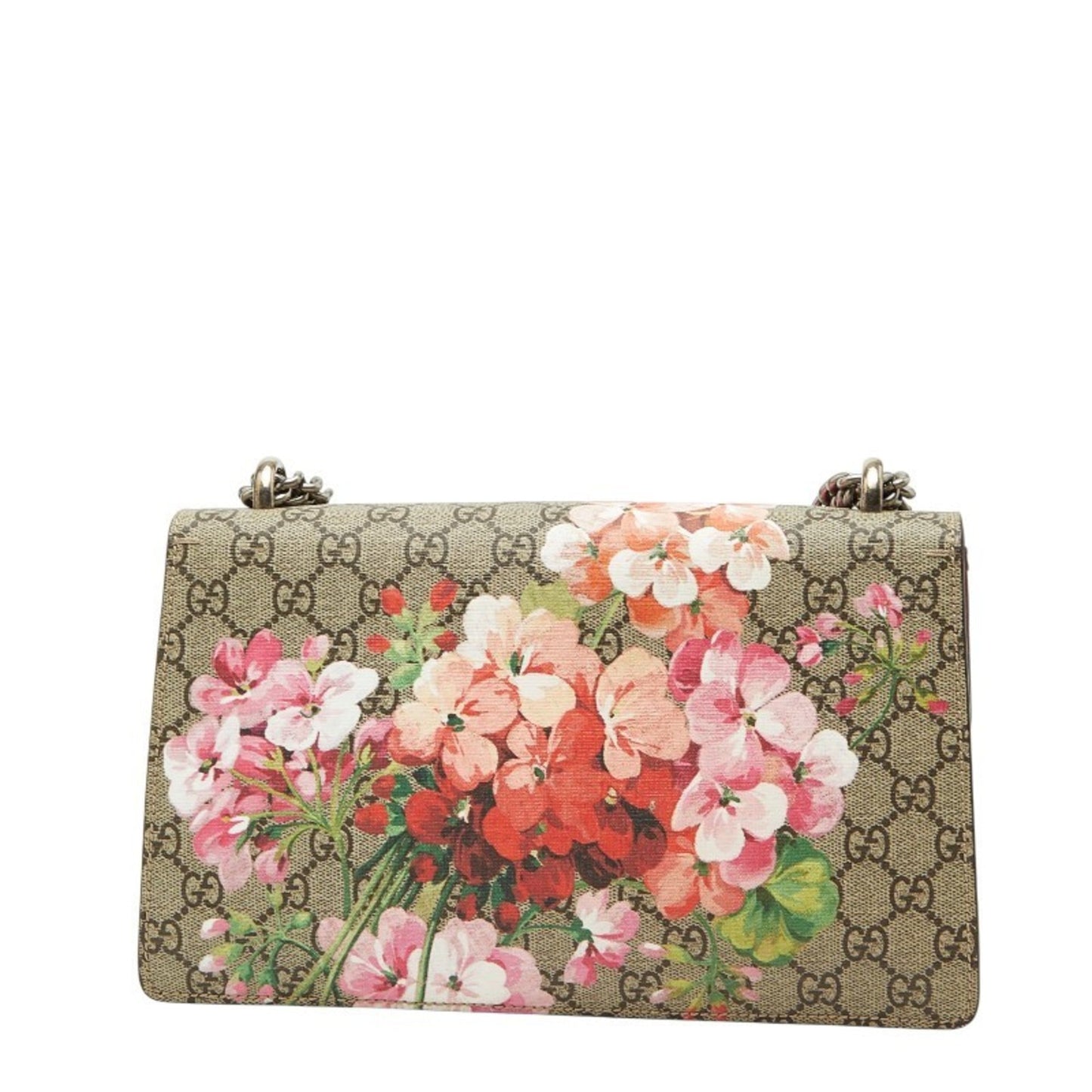 Gucci Beige Red Color Pvc Suede Shoulder Bag ( )