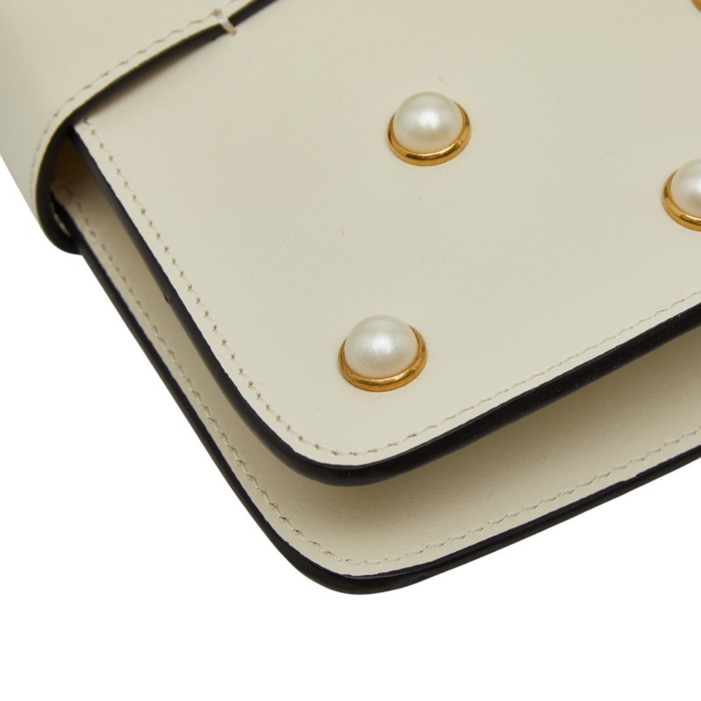 Gucci Multi-Color White Leather Handbag Shoulder Bag ( )