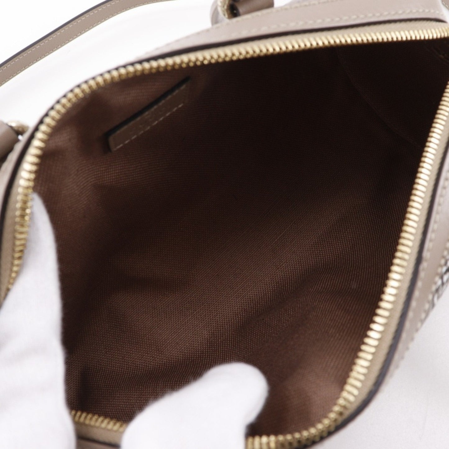 Gucci Brown Pvc Leather Handbag ( )