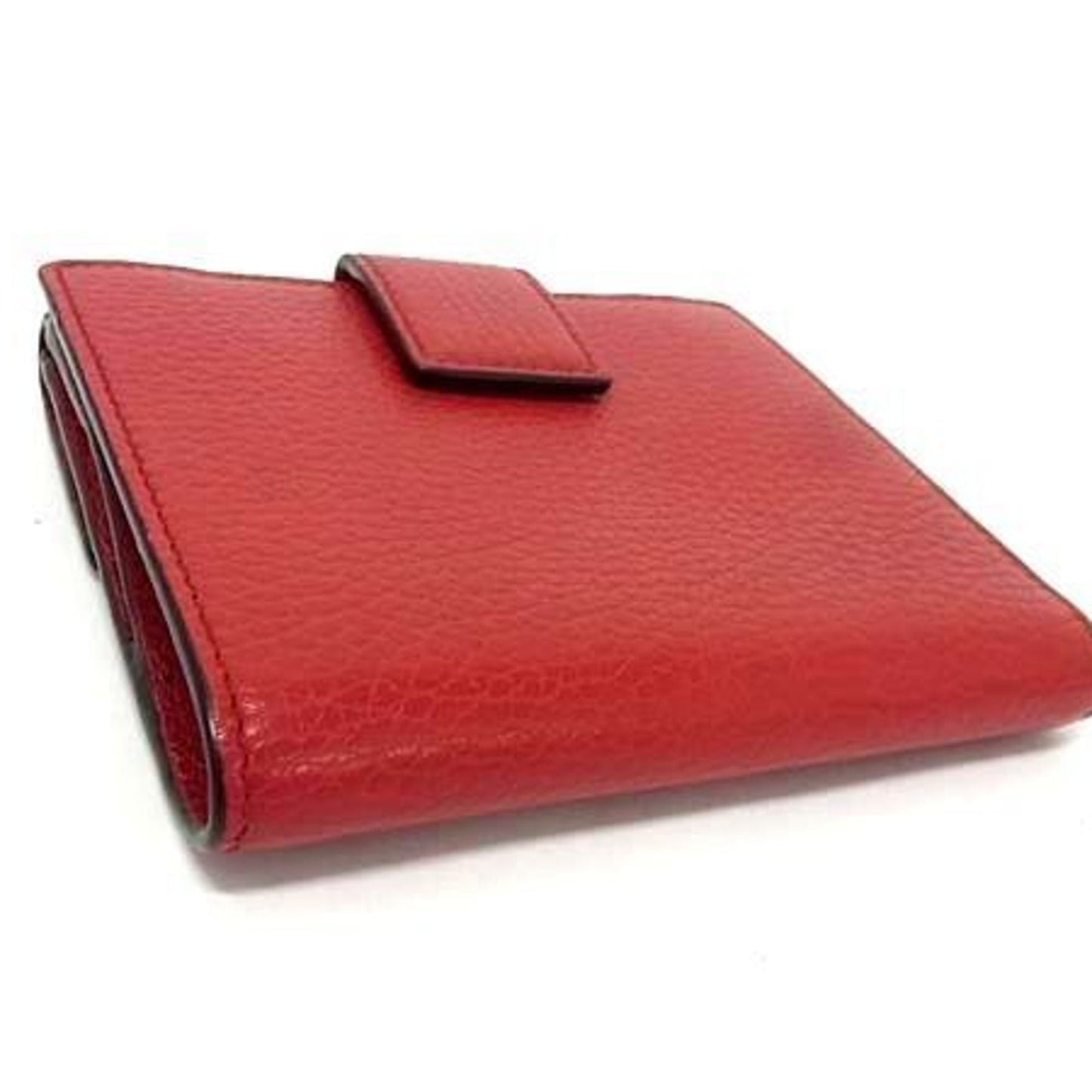 Gucci Red Color Leather Wallet (Bi-Fold) ( )