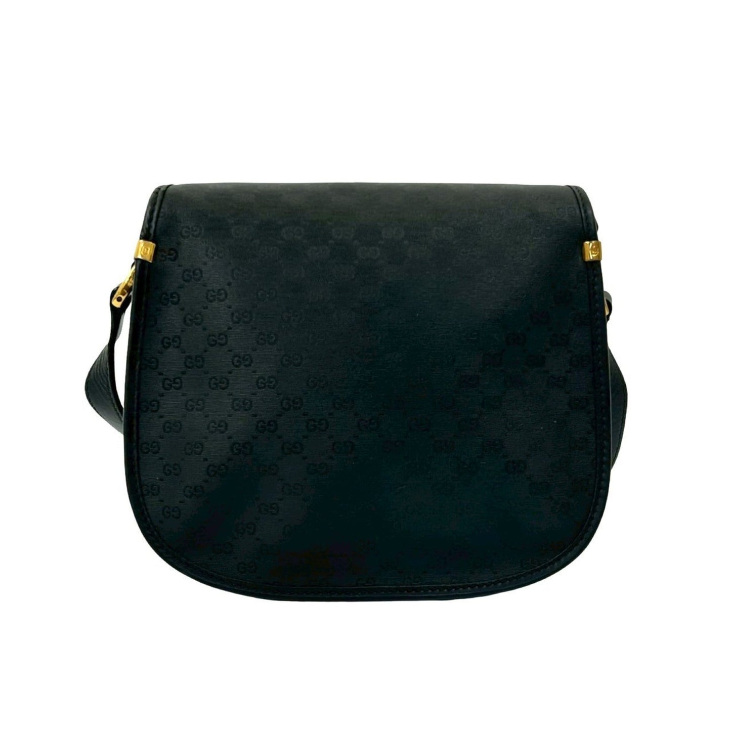 Gucci Black Leather Pvc Pochette Shoulder Bag ( )