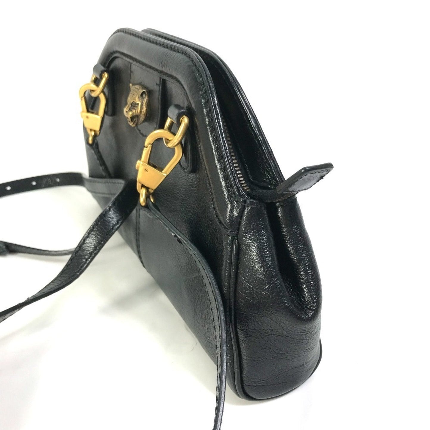 Gucci Black Leather Clutch Bag Shoulder Bag ( )