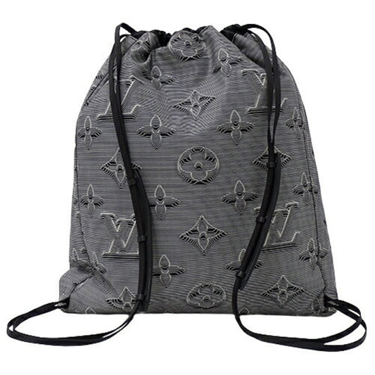LOUIS VUITTON Bag 2054 Men's Rucksack Drawstring Backpack Black M44940 Knapsack
