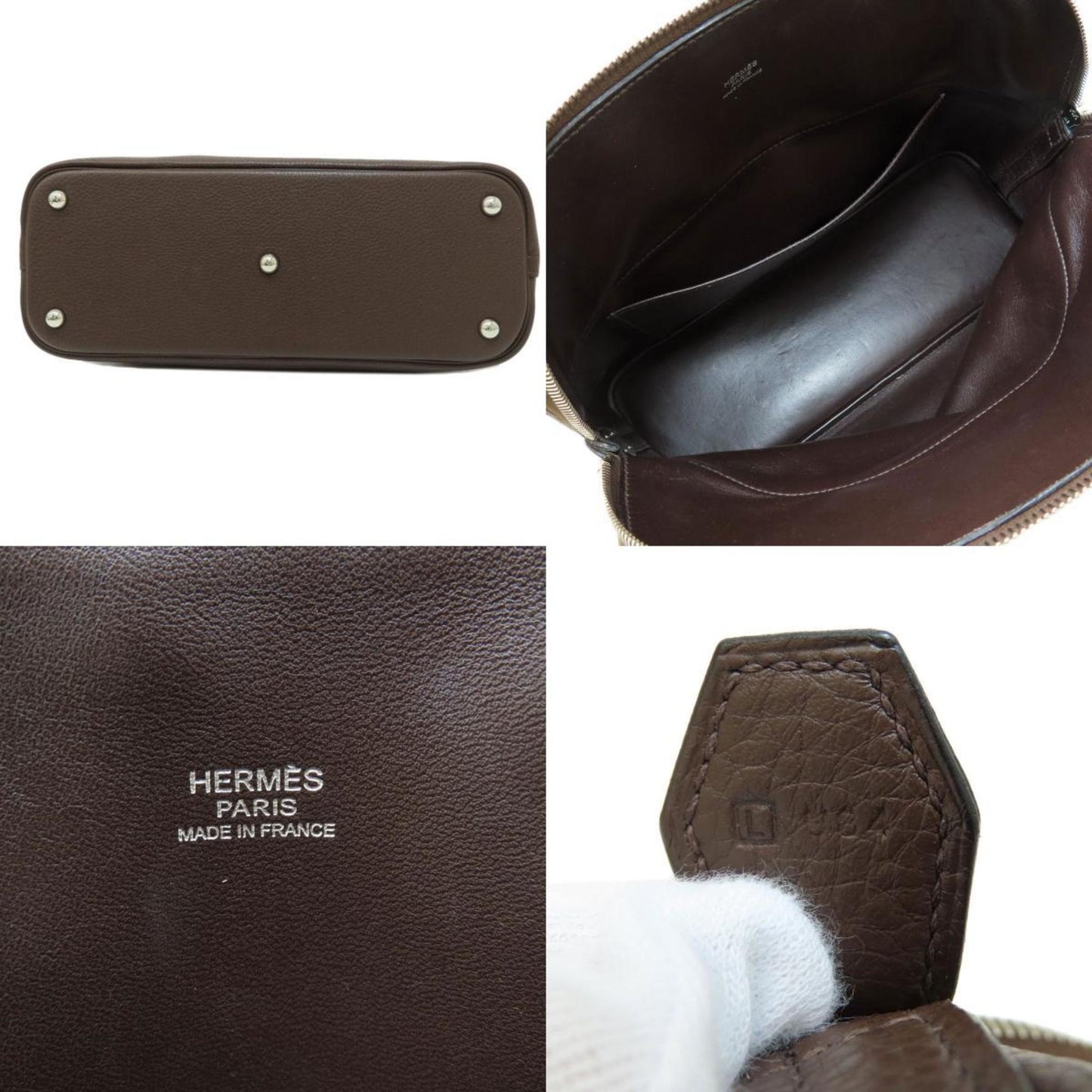 Hermes Brown Taurillon Clemence Leather Handbag ( )