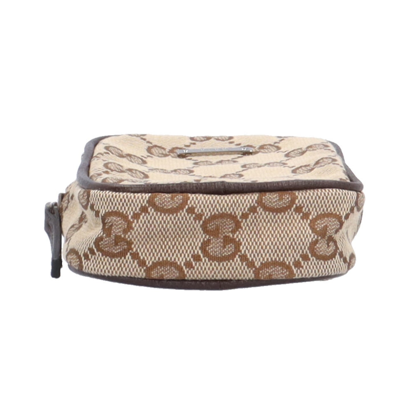 Gucci Beige Brown Gg Canvas Pouch ( )