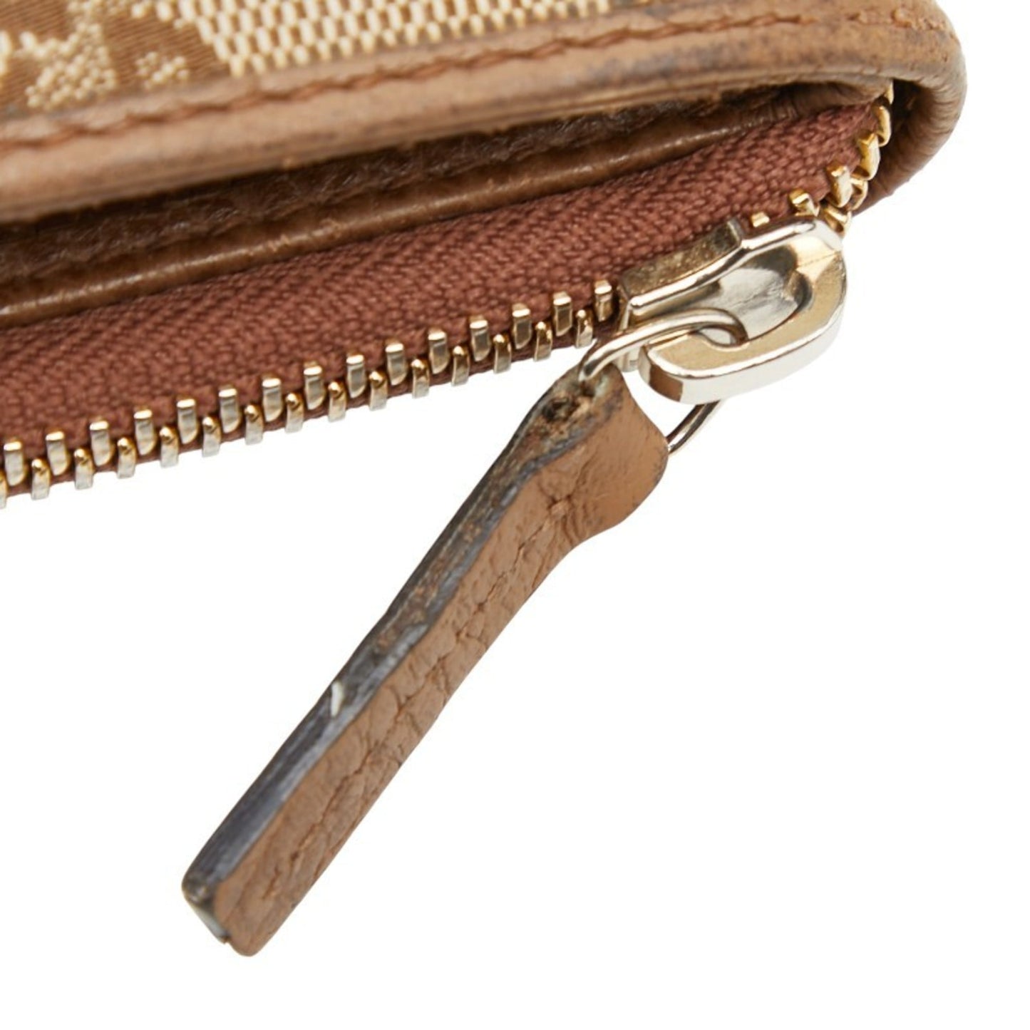 Gucci Beige Brown Canvas Leather Wallet (Bi-Fold) ( )