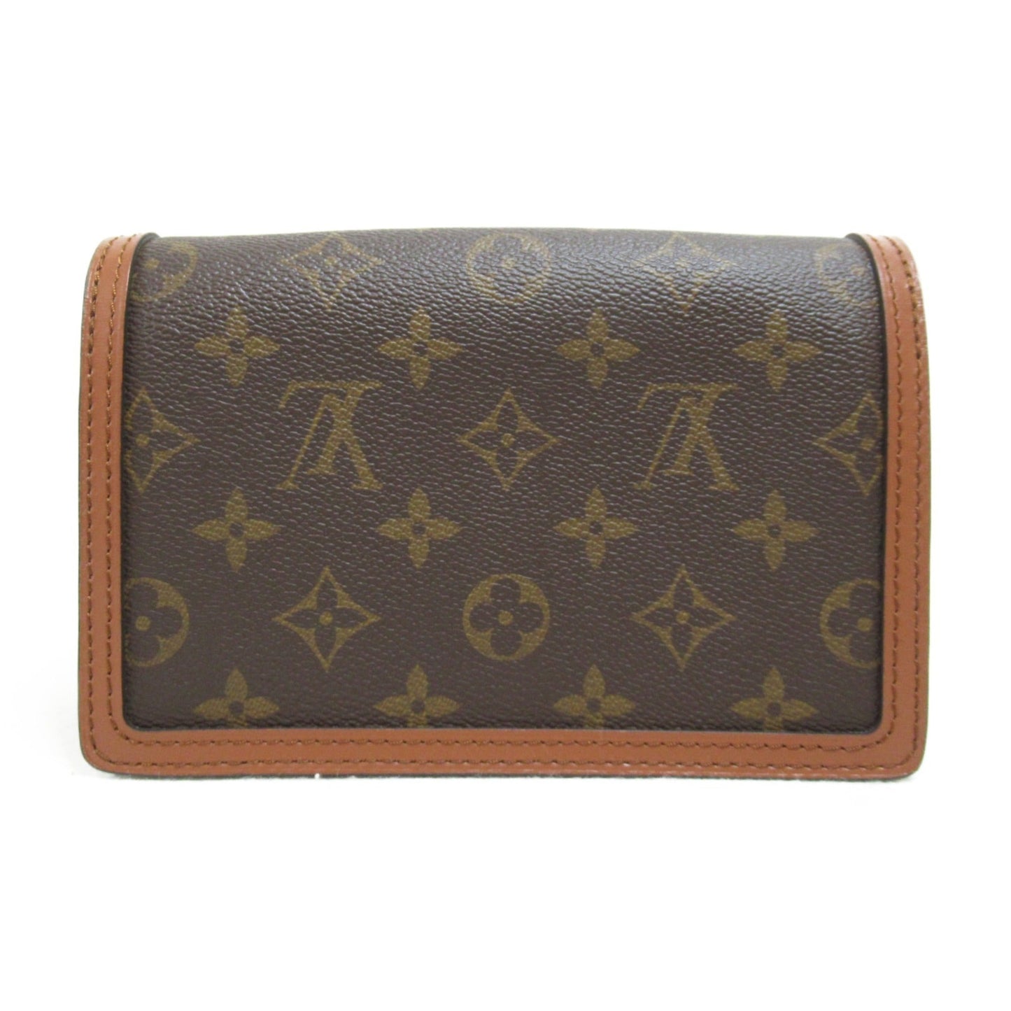 LOUIS VUITTON Portefeiulle Dauphine Shoulder Bag Brown Monogram Reverse PVC coated canvas