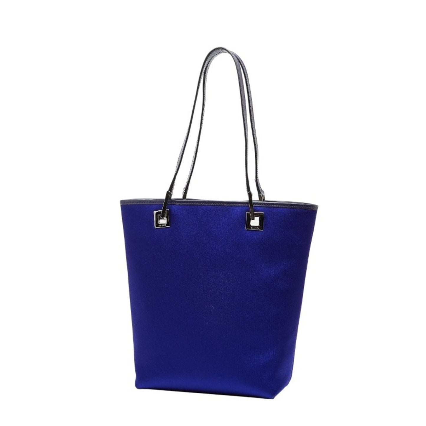 Gucci Blue Purple Satin Leather Handbag Tote Bag ( )