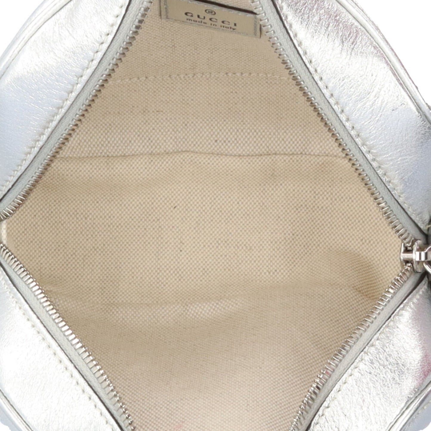 Gucci Silver Leather Shoulder Bag ( )