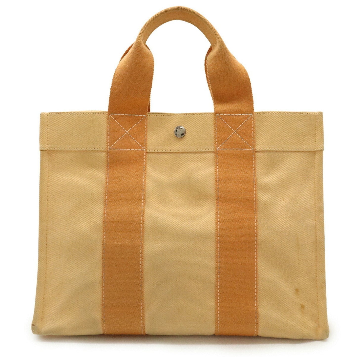 Hermes Orange Canvas Handbag Tote Bag ( )