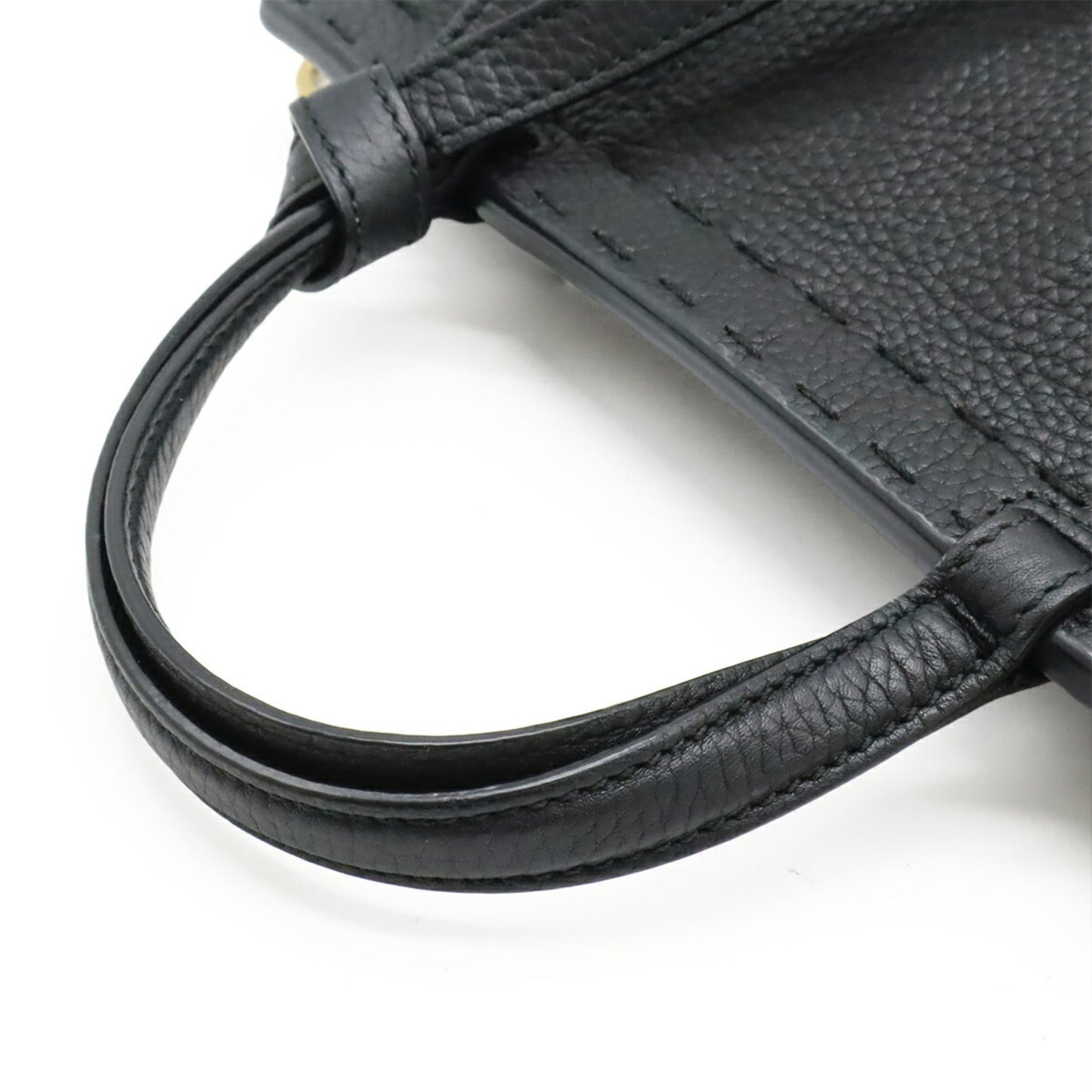 Gucci Black Leather Handbag Shoulder Bag ( )