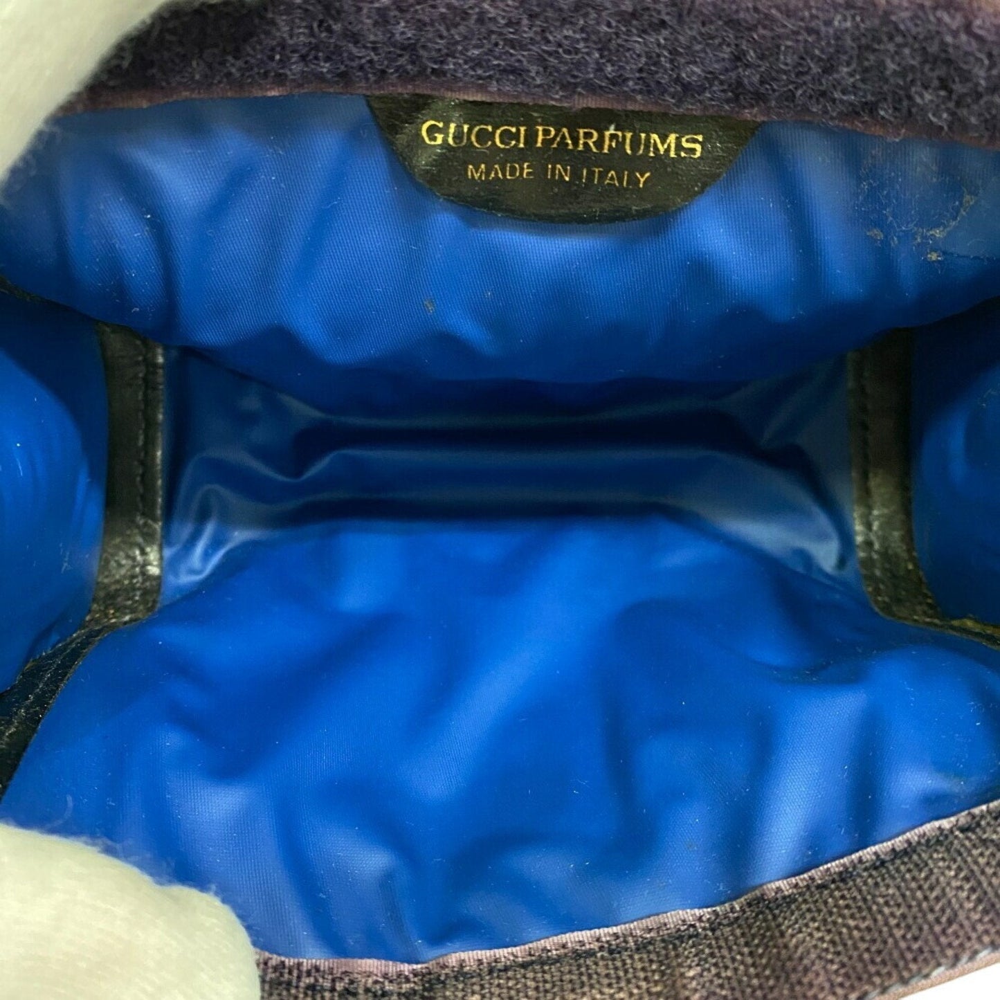 Gucci Brown Navy Gg Supreme Pouch ( )